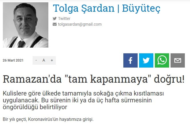 Ramazan’da tam kapanma mı olacak?