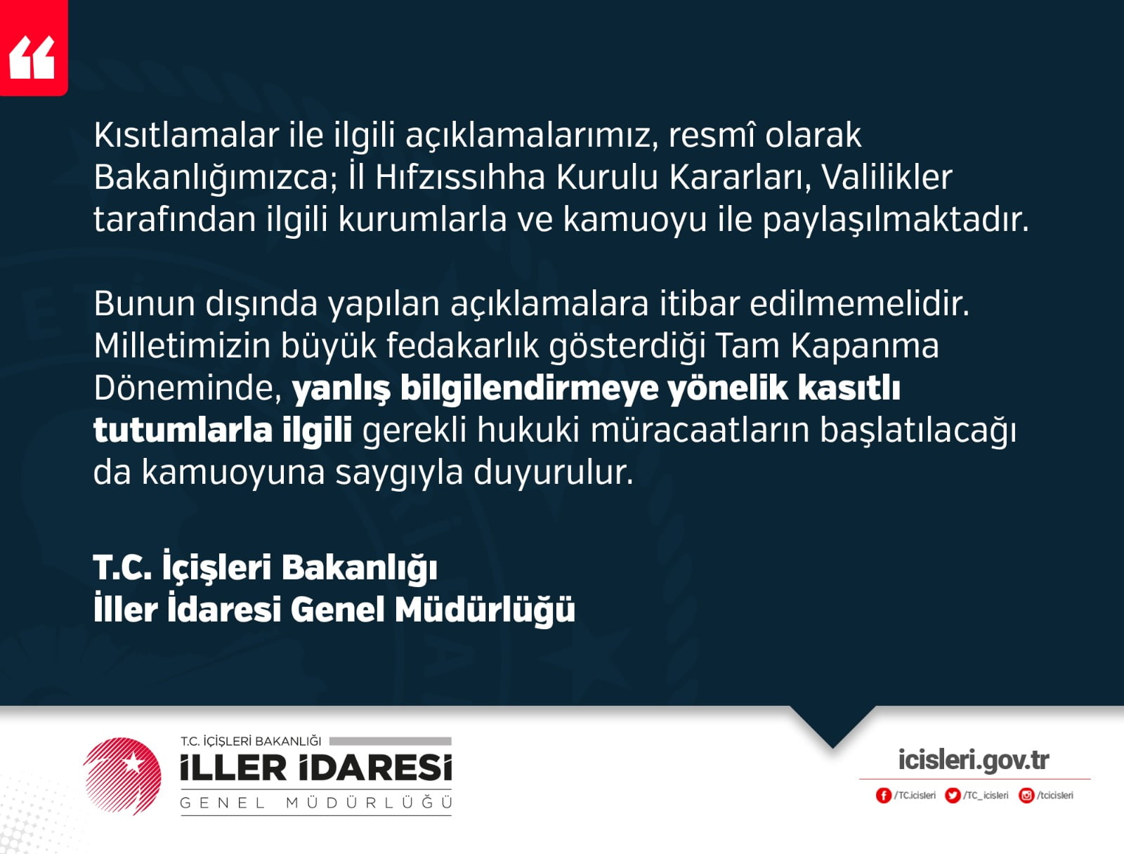 İÇİŞLERİ BAKANLIĞI’NDAN ALKOL AÇIKLAMASI