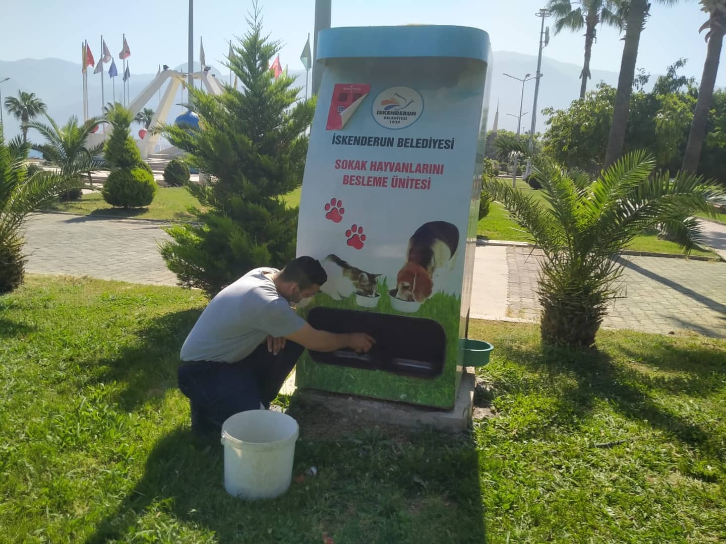 İSKENDERUN BELEDİYESİ SOKAĞA ÇIKMA KISITLAMASINDA SOKAK HAYVANLARINI UNUTMUYOR