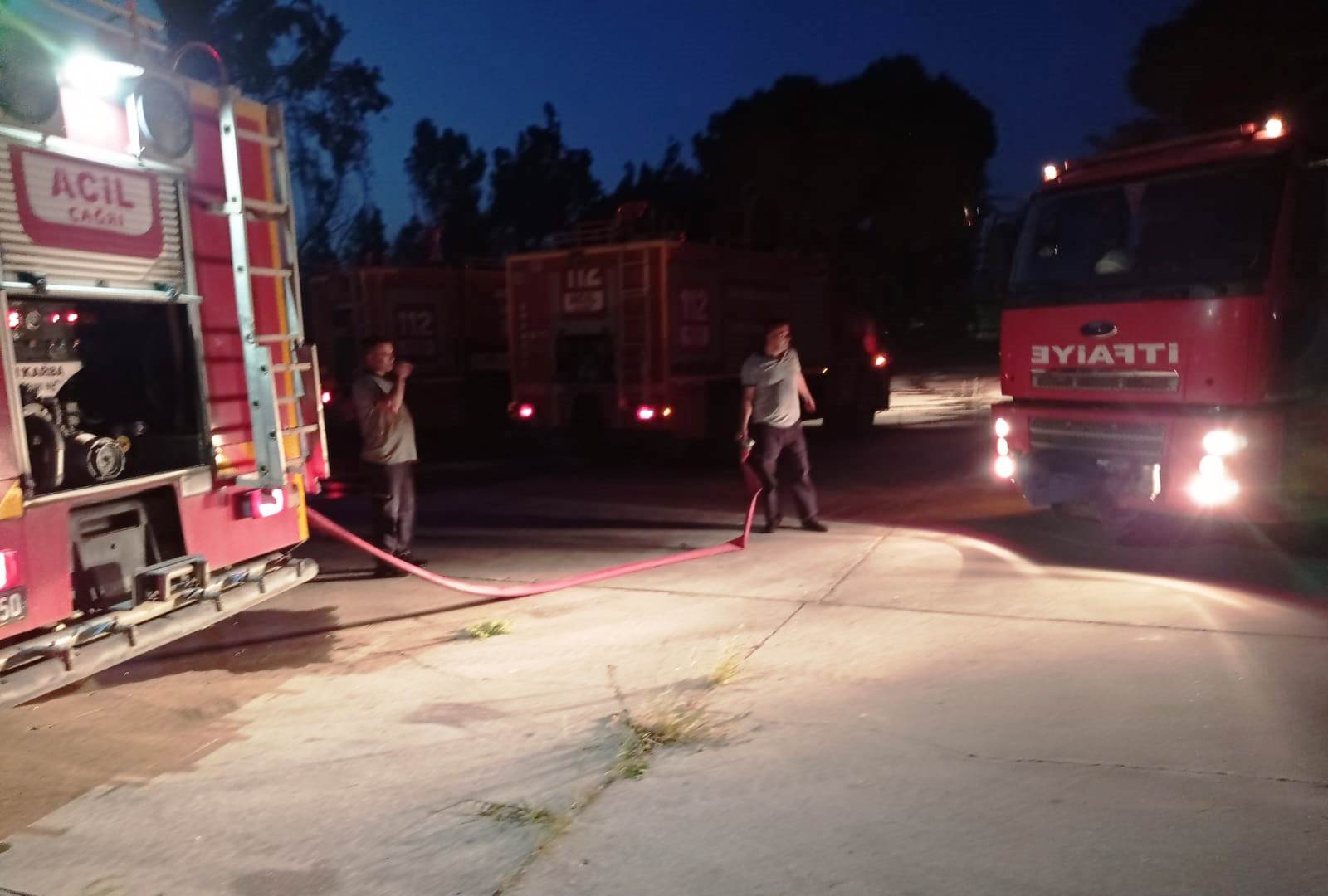 HBB İTFAİYESİNDEN ANINDA MÜDAHALE