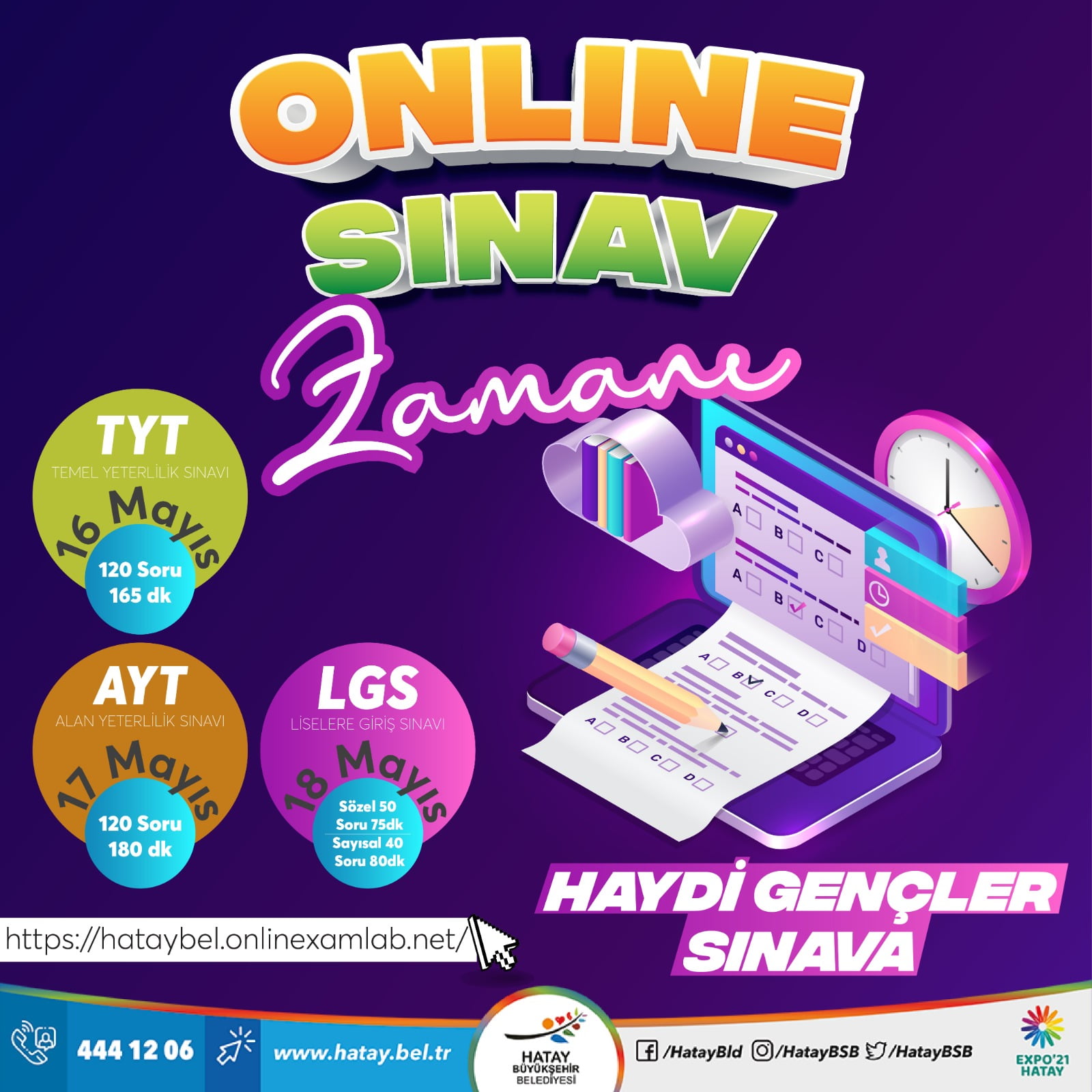 HBB’DEN ÖĞRENCİLERE ONLINE SINAV DESTEĞİ