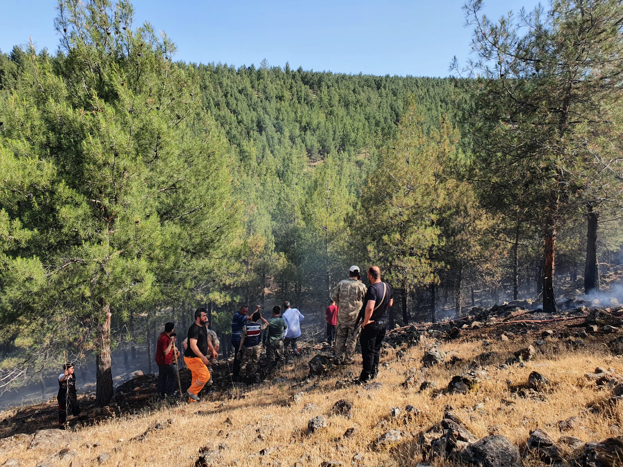 Üç İlçedeki Yangına Hbb İtfaiyesinden Hızlı Müdahale