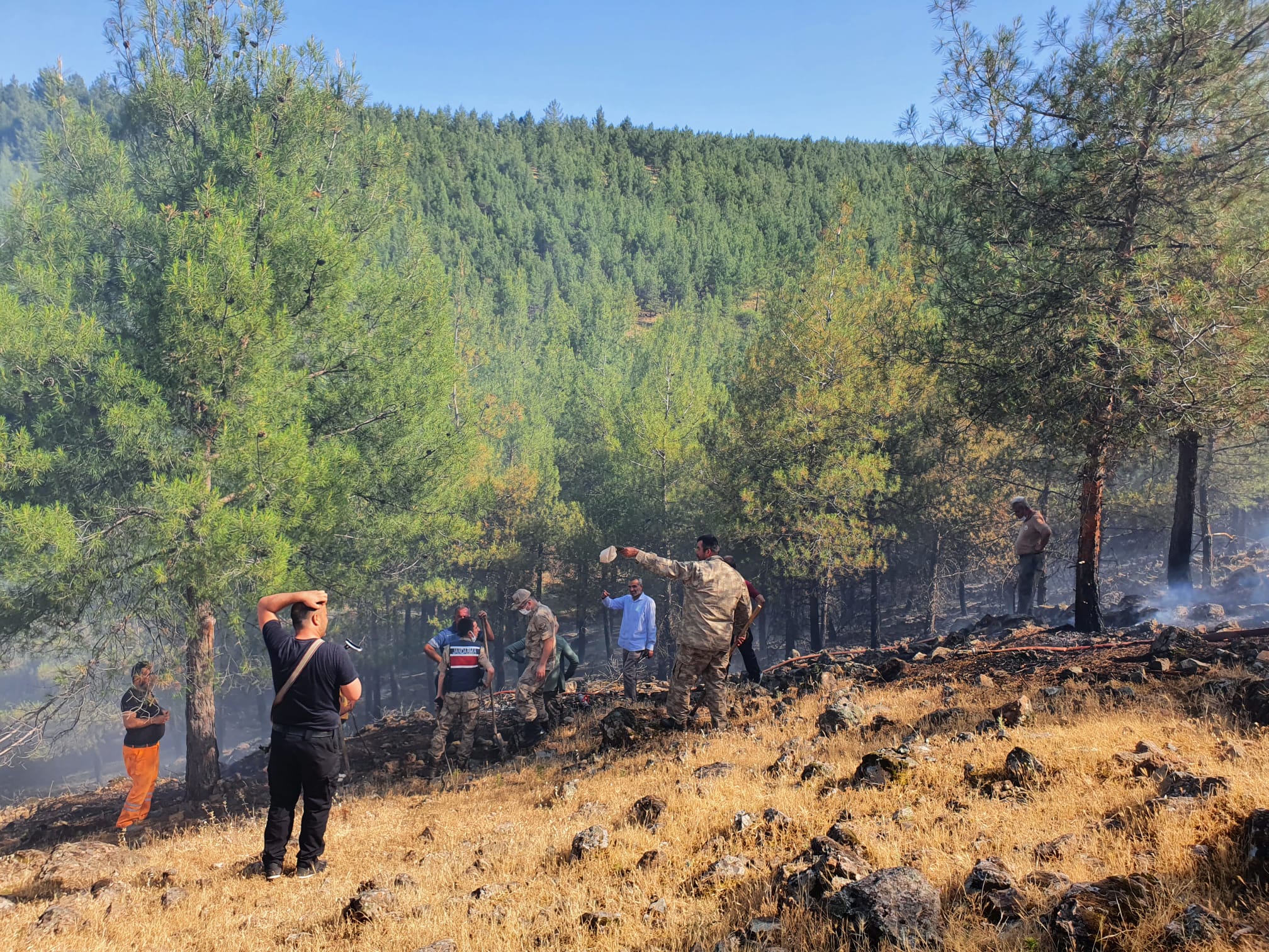 Üç İlçedeki Yangına Hbb İtfaiyesinden Hızlı Müdahale