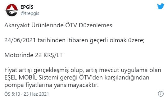 Motorine ÖTV düzenlemesi