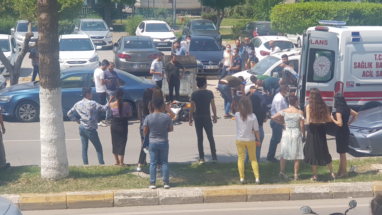 İskenderun Sahil Bulvarında Trafik Kazası