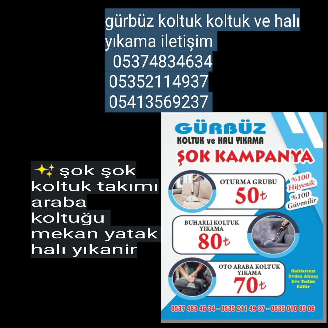 Gürbüz Koltuk ve Halı Yıkamada Şok Kampanya
