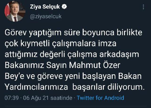 Milli Eğitim Bakanı Ziya Sel&ccedil;uk İstifa Etti