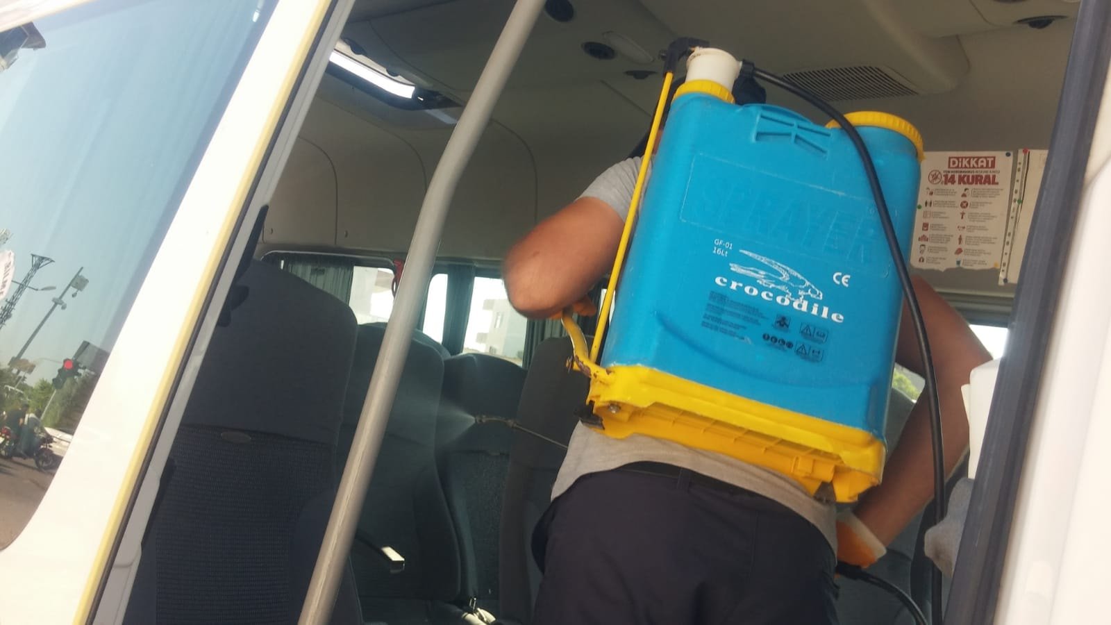 Erol AKIN &ldquo;Okul Servis Ara&ccedil;ları Dezenfekte Ediliyor&rdquo;