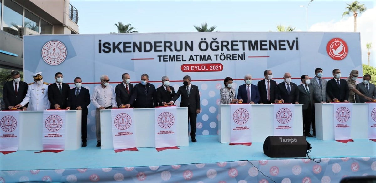 İskenderun Öğretmenevi ve Akşam Sanat Okulu Temel Atma Töreni Gerçekleştirildi