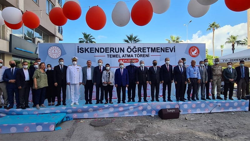 İskenderun Öğretmenevi ve Akşam Sanat Okulu Temel Atma Töreni Gerçekleştirildi