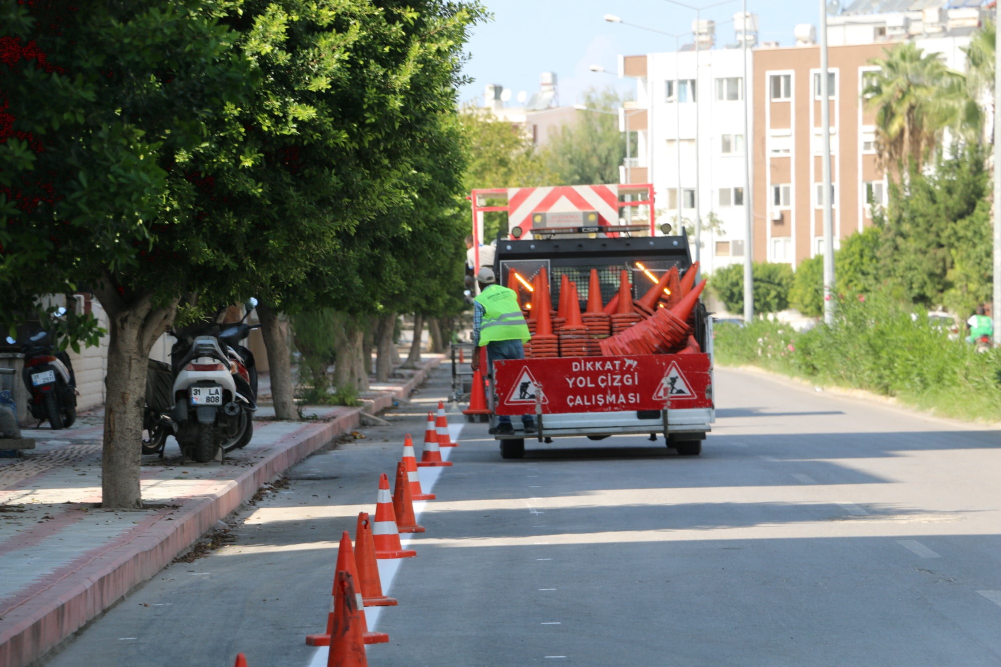 HBB BİSİKLET YOLU PROJESİNDE &Ccedil;ALIŞMALARINI S&Uuml;RD&Uuml;R&Uuml;YOR