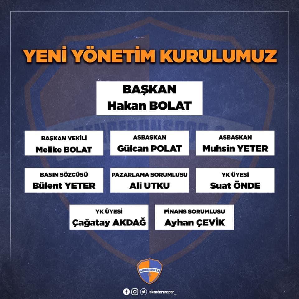 İSKENDERUNSPOR YENİ YÖNETİMİ BELLİ OLDU