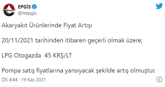 Benzin, oto gaz ve motorinin fiyatı arttı