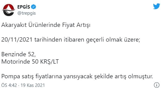 Benzin, oto gaz ve motorinin fiyatı arttı