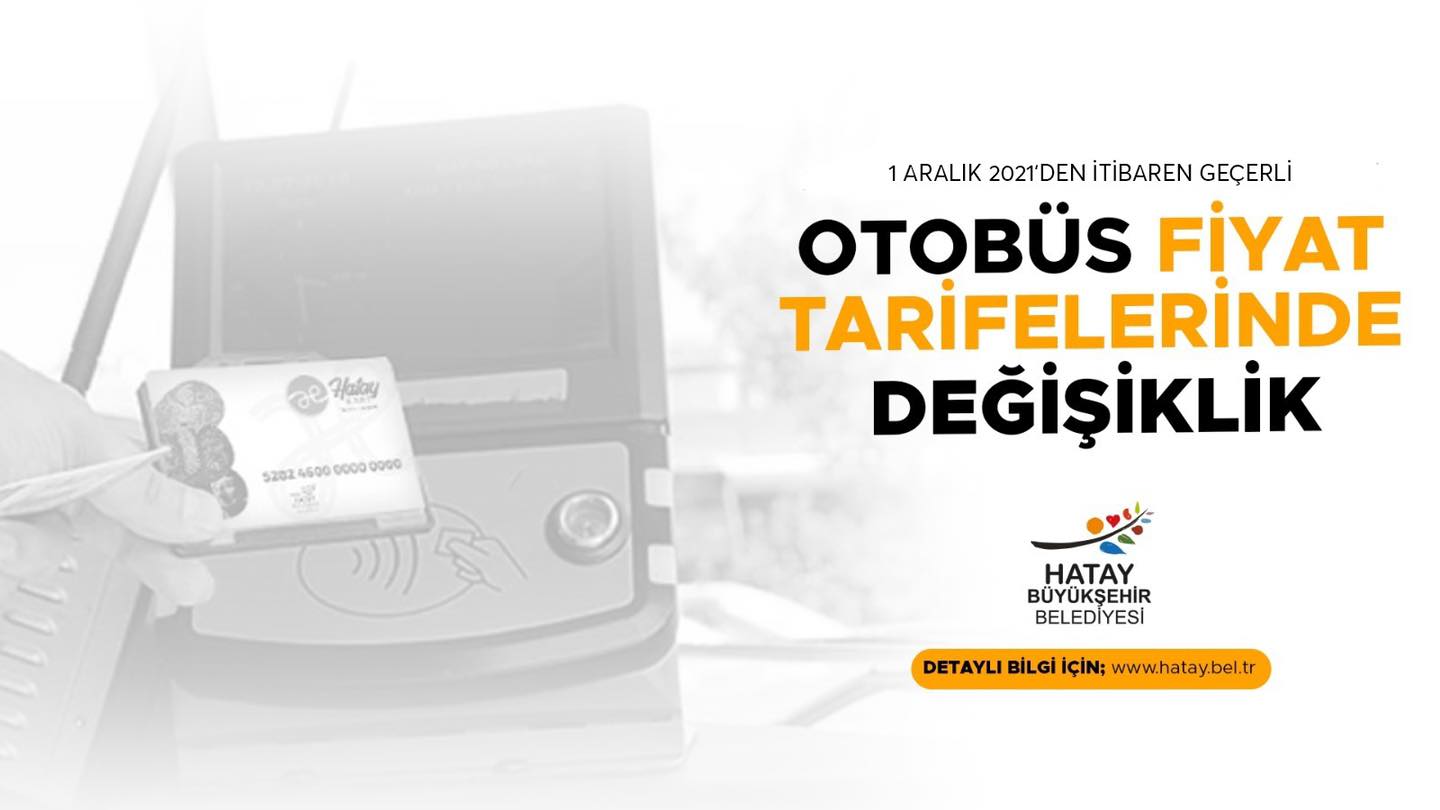 Hatay’da Otobüs Fiyatlarına %15 Zam Yapıldı