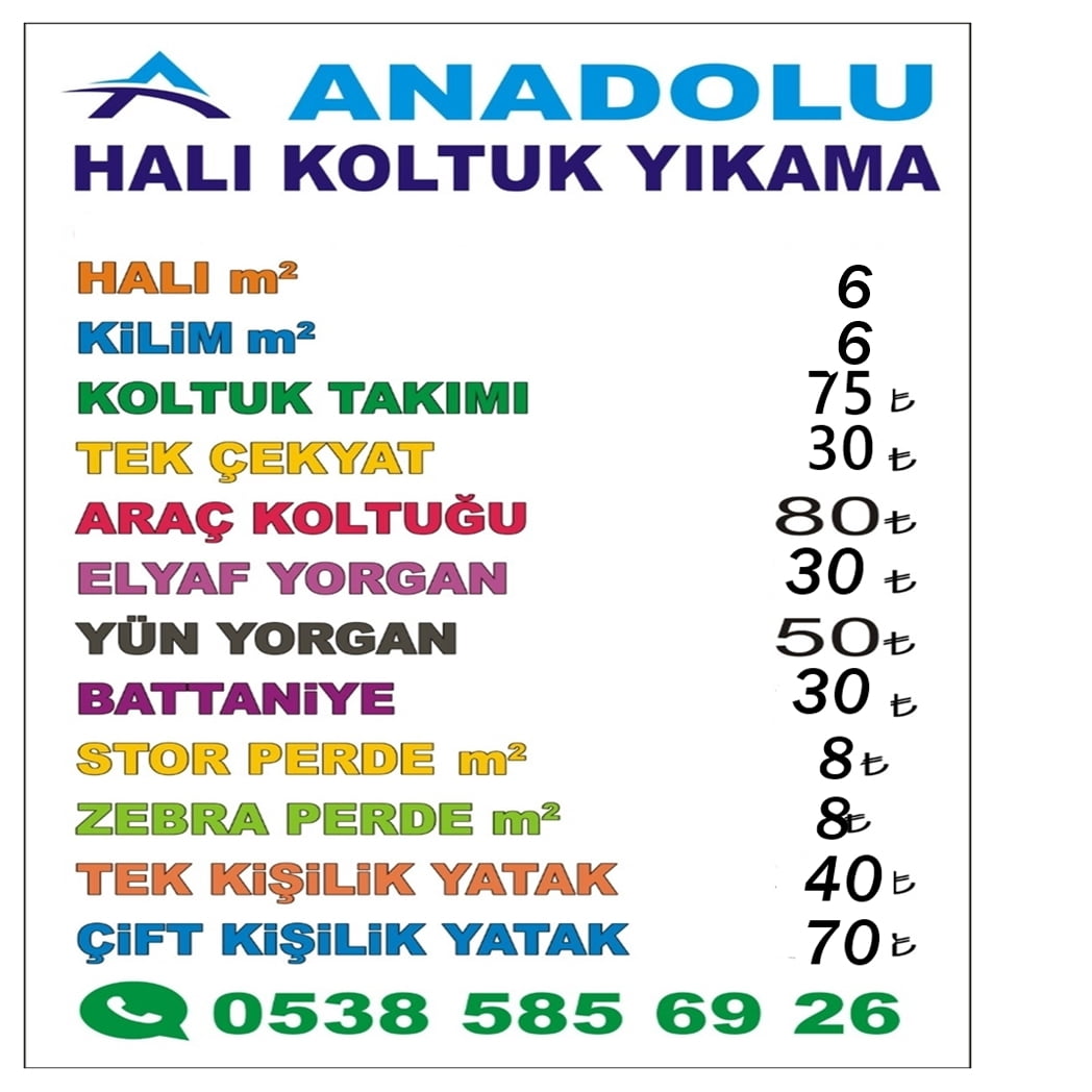Anadolu Koltuk Halı Yıkama firmasında Kış Kampanyası