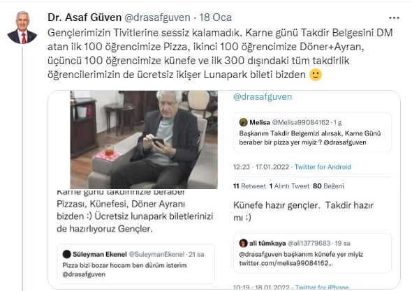 BAŞKAN GÜVEN, ÖĞRENCİLERİN ÇAĞRISINA SESSİZ KALMADI!