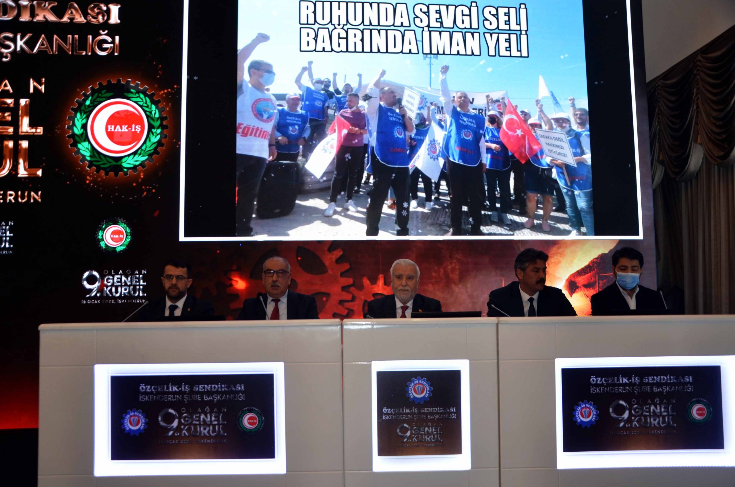 &ldquo;&Ouml;z&ccedil;elik-İş Sendikası İskenderun Şubesi 9. Olağan Genel Kurulu Yoğun Katılımla Ger&ccedil;ekleşti.