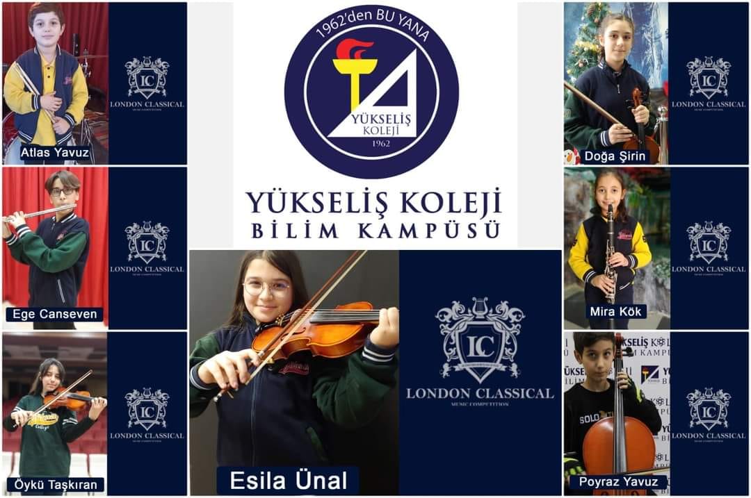Y&uuml;kseliş Koleji, &ldquo;Londra Klasik M&uuml;zik Yarışmasında yedi &ouml;ğrenciyle finale kaldı