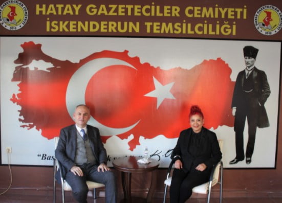 İskenderun Kaymakamı İskender Yönden, Hatay Gazeteciler Cemiyeti İskenderun Temsilciliğini Ziyaret Etti