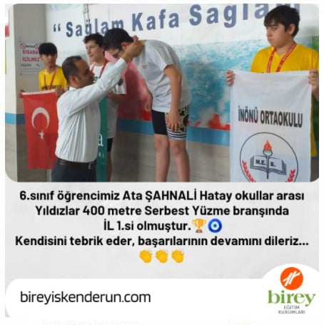 Birey Okulları Y&uuml;zme M&uuml;sabakalarında Hatay Şampiyonu