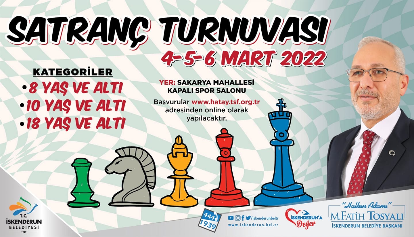 İSKENDERUN BELEDİYESİ SATRANÇ TURNUVASI BAŞLIYOR