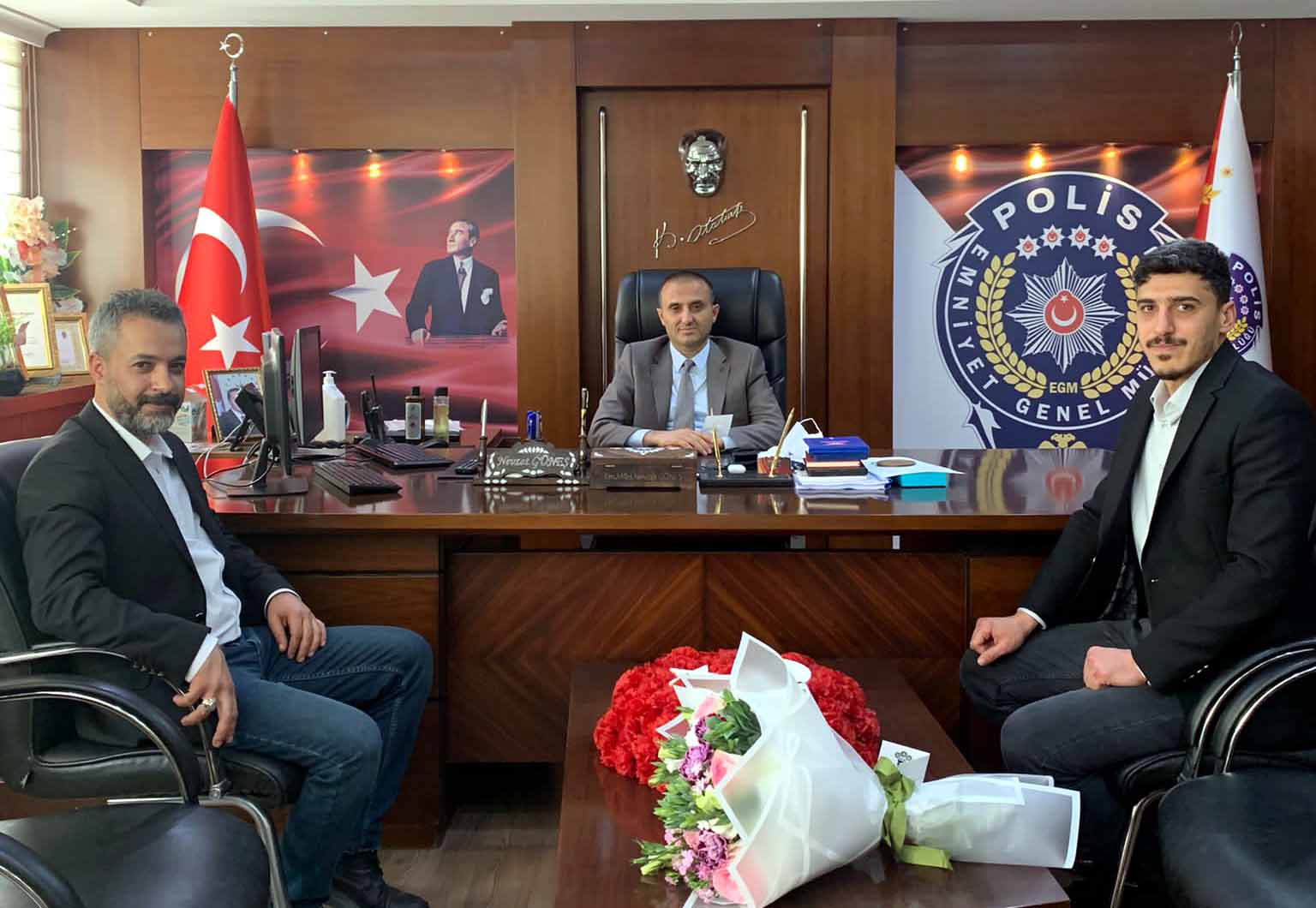 ARTUKBEY KAHVE’DEN EMNİYET MÜDÜRÜ GÜNEŞ’E ANLAMLI ZİYARET