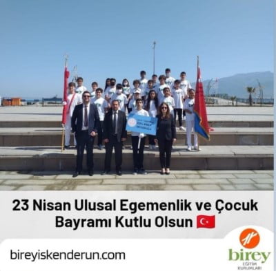 BİREY OKULLARIDA 23 NİSAN ULUSAL EGEMENLİK VE ÇOCUK BAYRAMINA KATILARAK ATATÜRK ALANIN DA DÜZENLENEN TÖRENLERDE YER ALDI