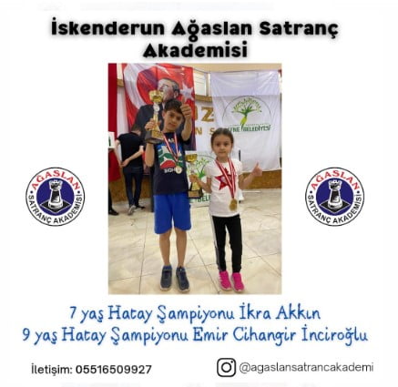 İskenderun Ağaslan Satranç Akademisi 3 İlde Şampiyon Oldu