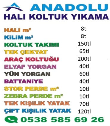 Anadolu Koltuk Halı Yıkama firmasından Yeni Kampanya