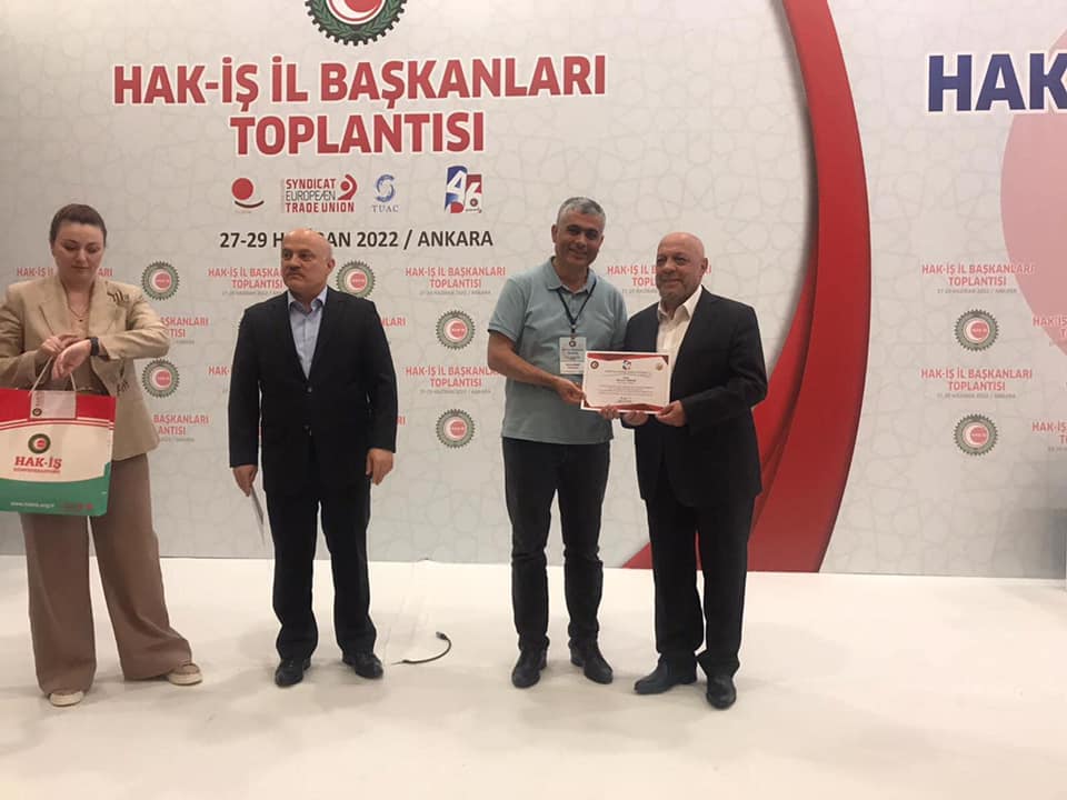 Özçelik-İş Sendikası İskenderun Şubesi Hak-İş İl Başkanları Toplantısına katıldı