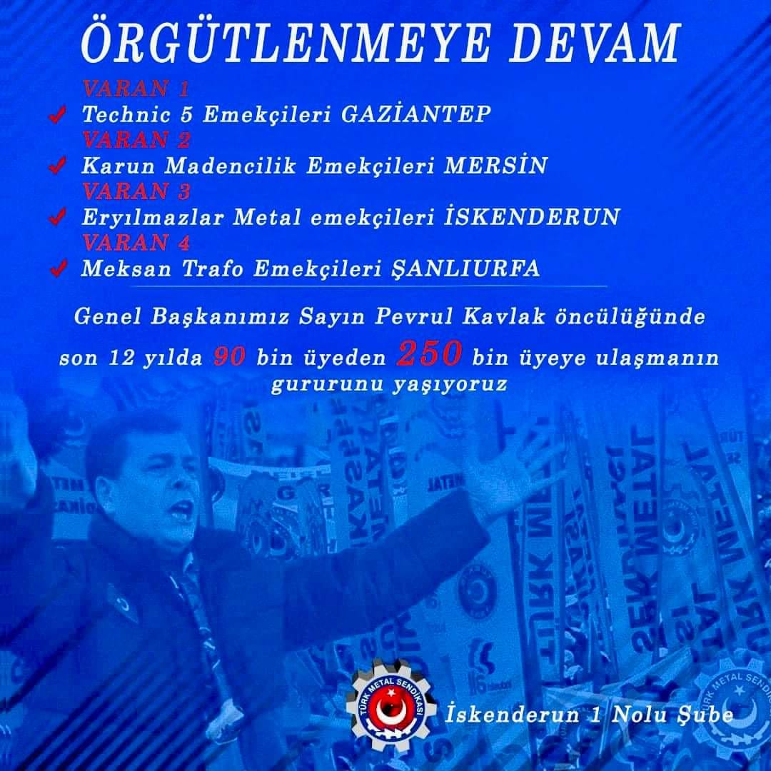 T&Uuml;RK METAL, İSKENDERUN ŞUBESİ İLE B&Uuml;Y&Uuml;MEYE DEVAM EDİYOR!
