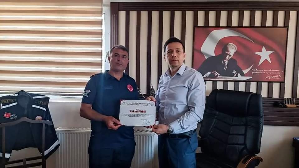 PAYAS İTFAİYE EKİPLERİNE BAŞARI BELGESİ