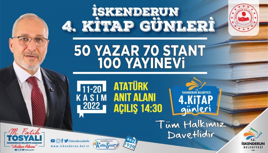 İSKENDERUN BELEDİYESİ 4.KİTAP G&Uuml;NLERİ BAŞLIYOR