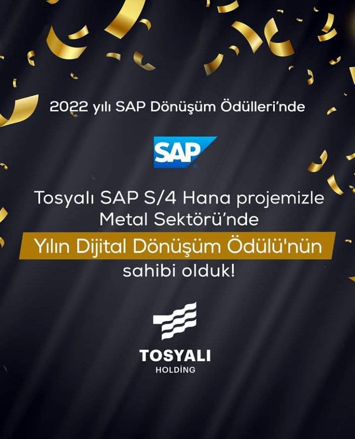 TOSYALI HOLDİNG&rsquo;E METAL SEKT&Ouml;R&Uuml;NDE YILIN DİJİTAL D&Ouml;N&Uuml;Ş&Uuml;M &Ouml;D&Uuml;L&Uuml;