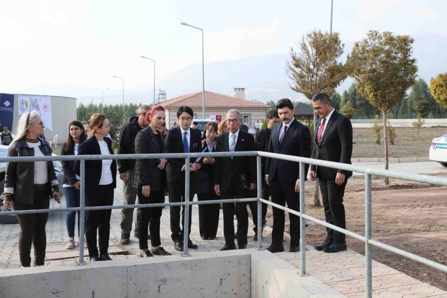JAPONYA BÜYÜKELÇİSİ VE JICA TEMSİLCİLERİ KIRIKHAN ATIKSU ARTIMA TESİSİNİ İNCELEDİ