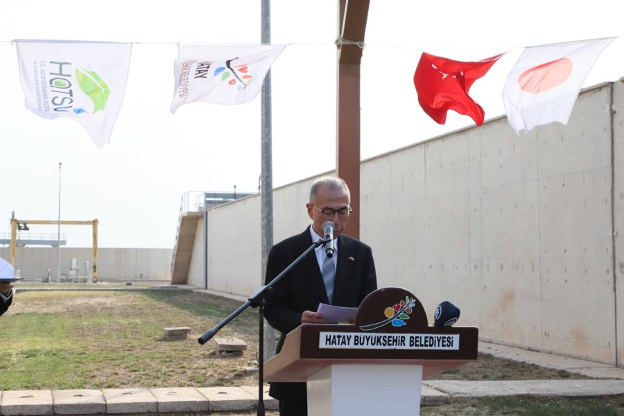 JAPONYA BÜYÜKELÇİSİ VE JICA TEMSİLCİLERİ KIRIKHAN ATIKSU ARTIMA TESİSİNİ İNCELEDİ