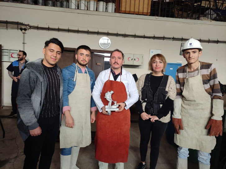 Rekt&ouml;r Depci D&ouml;k&uuml;m At&ouml;lyesindeydi