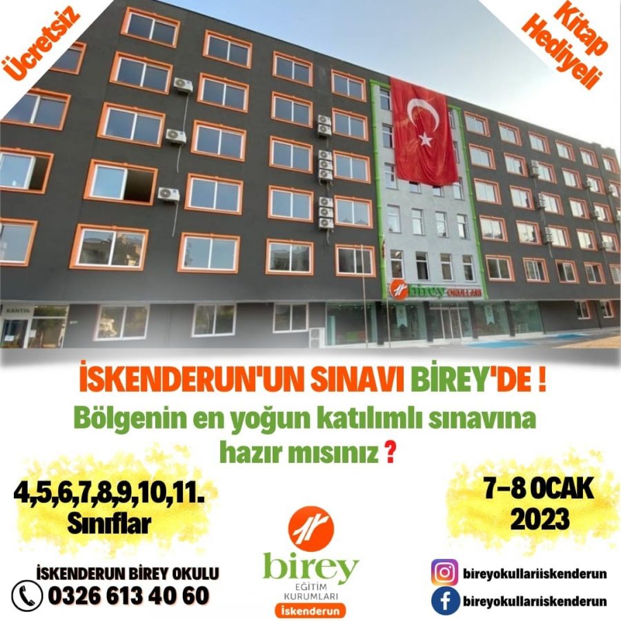 BİREY OKULLARINDAN ÜCRETSİZ ÖDÜLLÜ DENEME 7-8 OCAK TA KAÇIRMAYIN HEYECAN DORUKTA!