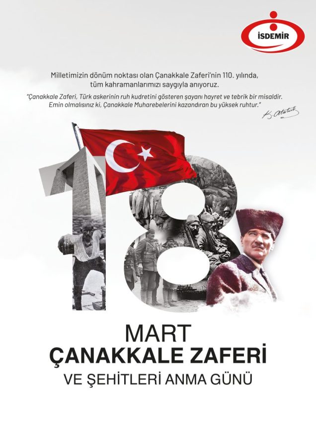 İSDEMİR Çanakkale Zaferi kutlama mesajı
